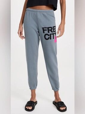 Free City Logo Sweatpants in Grayart Size XS NWOT